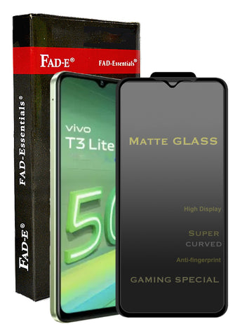 FAD-E Matte Tempered Glass for Vivo T3 Lite 5G, iQOO Z9 Lite 5G (Matte Transparent)